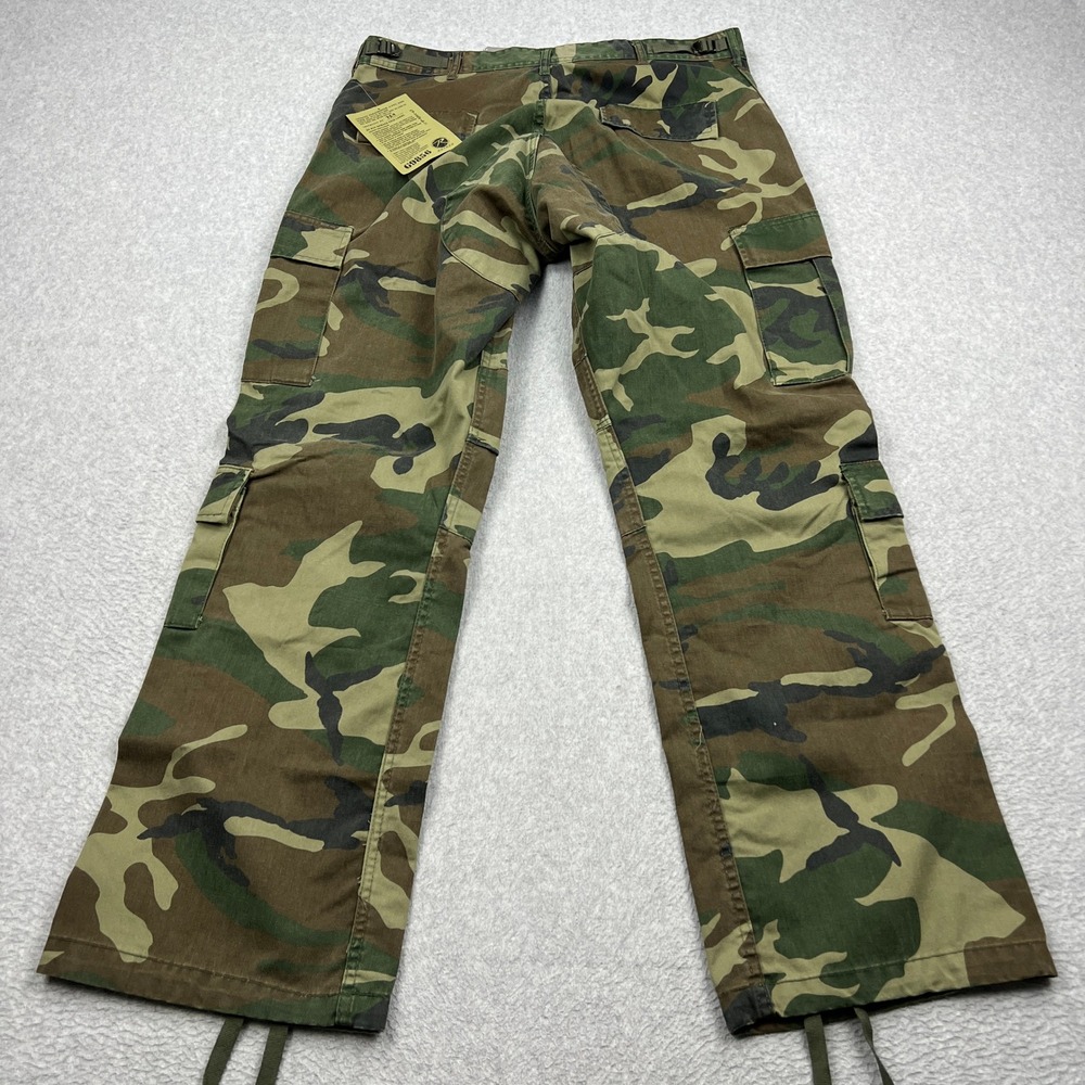 NEW Rothco Paratrooper Cargo Pants Mens Large Regular Woodland Camo BDU Tactical - Picture 7 of 11